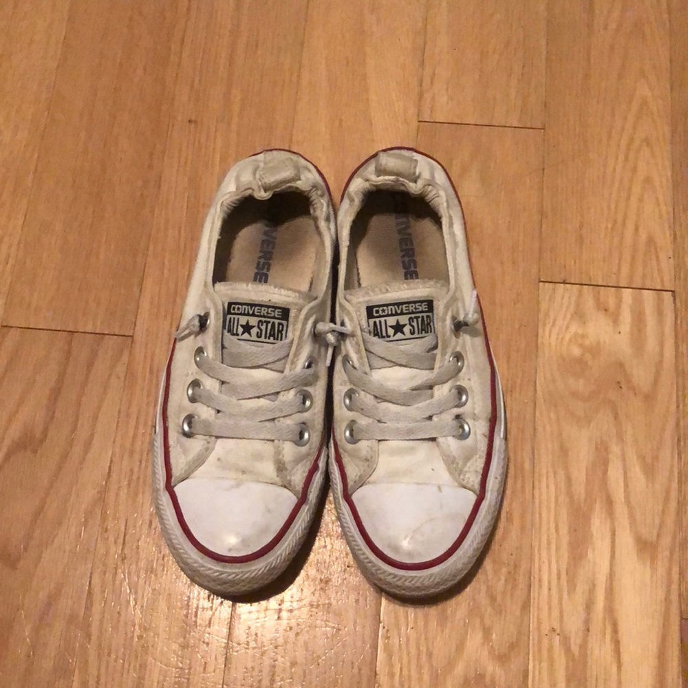 White slip on converse